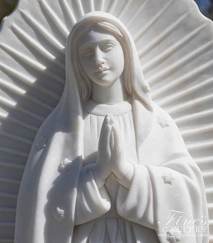 Marble Statues  - 63 Inch Our Lady Of Guadalupe Marble Statue - MS-1248